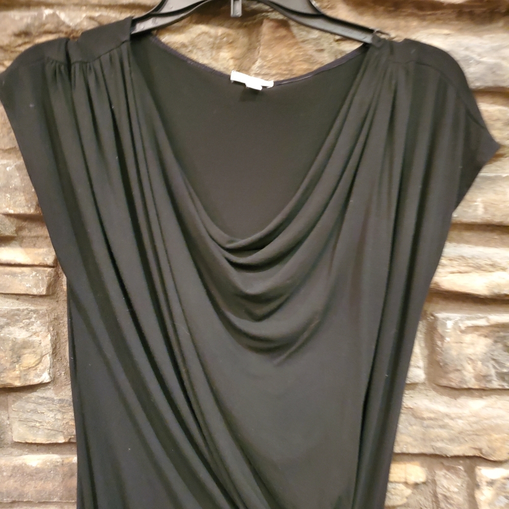 BLACK RUCHED DRAPE DRESS - Picture 4 of 6